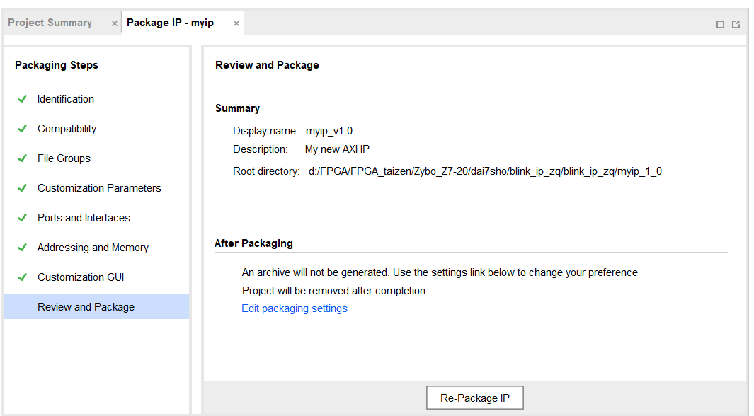 Re-package IP flow